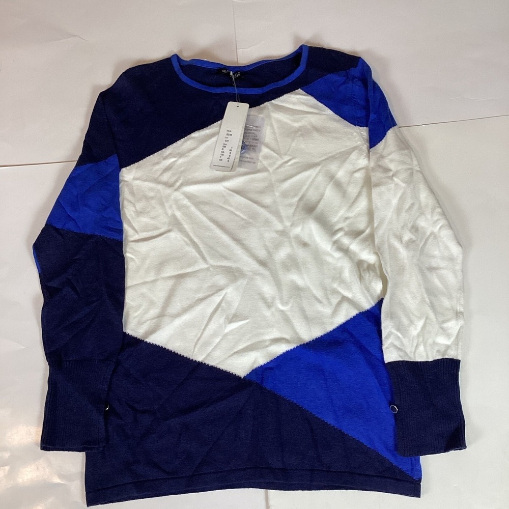 Marble Womens Shirt Top Sz S Small Long Sleeve Colorblock Blouse New With Tags